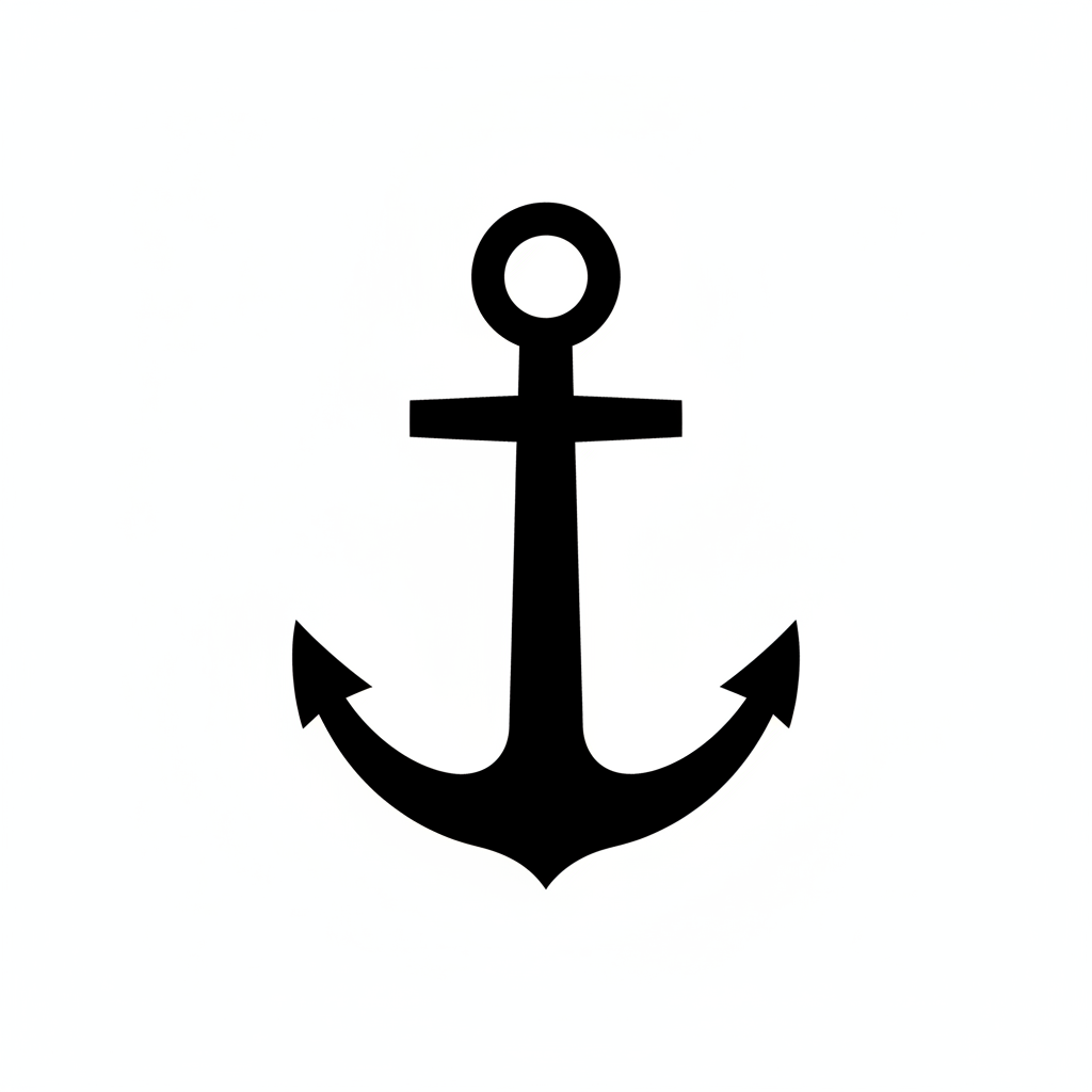 svg of an anchor black